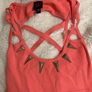 Coral colored 2B by BEBE dress!